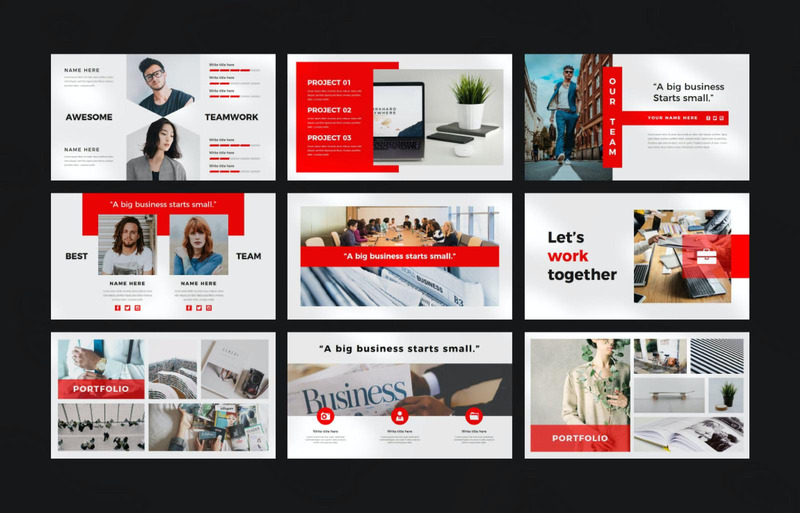 Шаблоны презентаций PowerPoint для бизнеса Skylark - Features Image 3