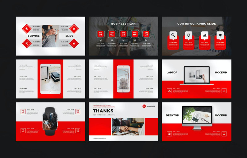 Шаблоны презентаций PowerPoint для бизнеса Skylark - Features Image 4
