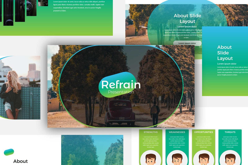 Refrain PowerPoint Presentation Templates - Features Image 1