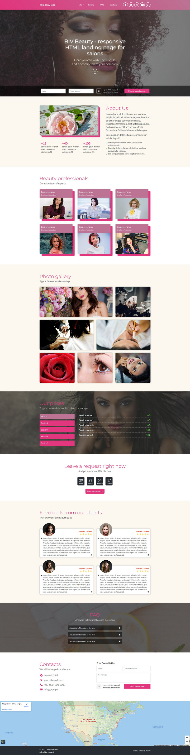 Template di Landing Page Responsive #166942 BIV Beauty - responsive HTML landing page for salons template - Immagine Caratteristiche 1