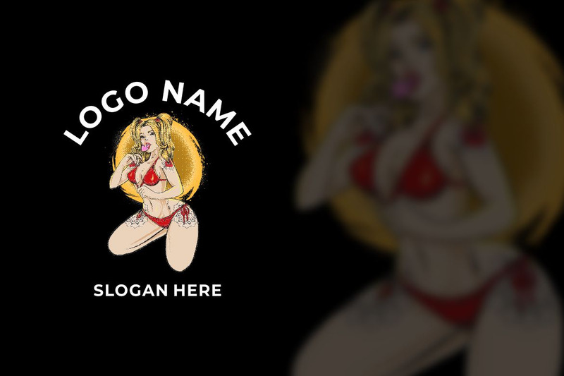 Modello Bikini Girl Graphic Logo Design - Caratteristiche Immagine 1