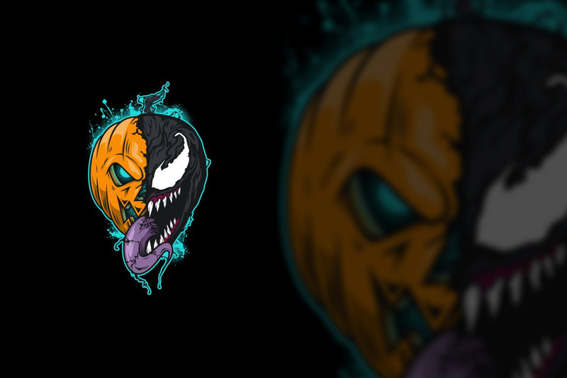 Diseño de logotipo gráfico de calabaza de Halloween - Características Imagen 1