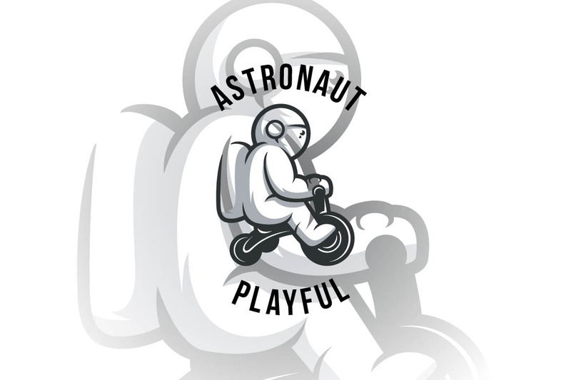 Modello di logo giocoso astronauta - Caratteristiche Immagine 1