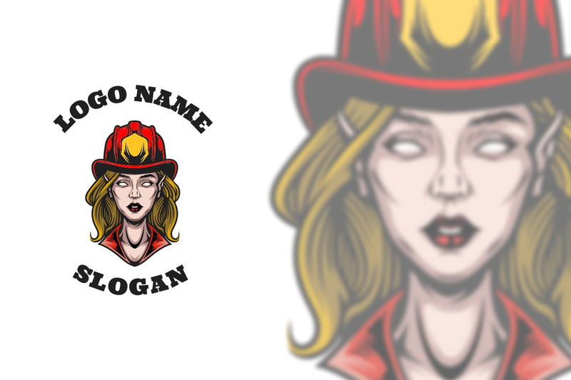 Création de logo graphique femme pompier - Caractéristiques de l’image 1