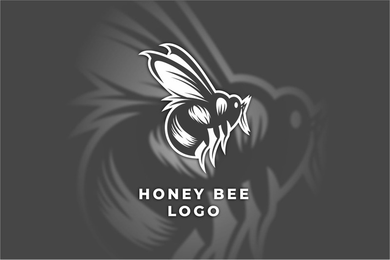 honey bee vector logo template - Features Image 1