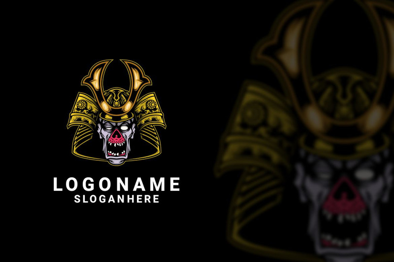 Graficzny projekt logo samuraja zombie - Obraz funkcji 1