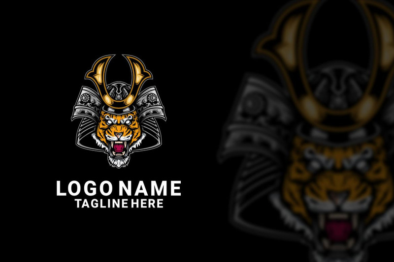 Diseño de logotipo gráfico Samurai tigre - Características Imagen 1