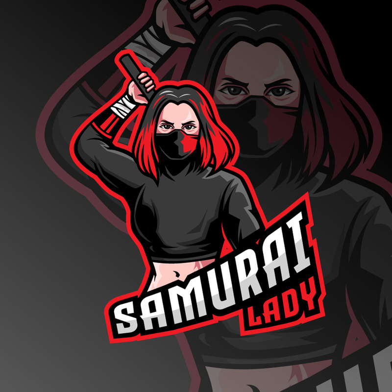 Samuray Bayan Esport Logo Şablonları - Features Image 1