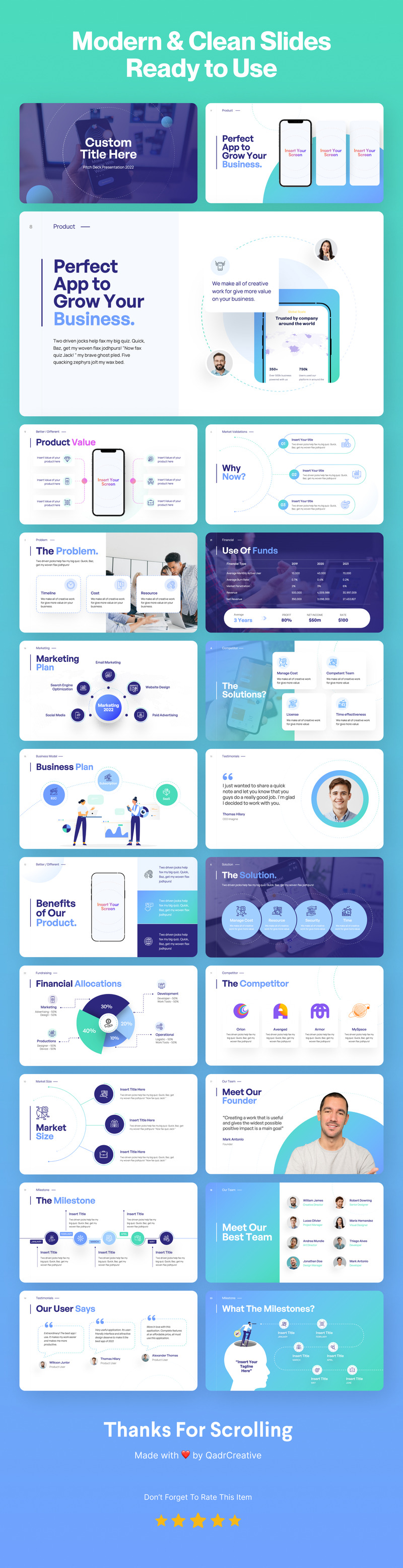 Bizdeck - Pitch Deck Keynote Presentation Template - Features Image 1