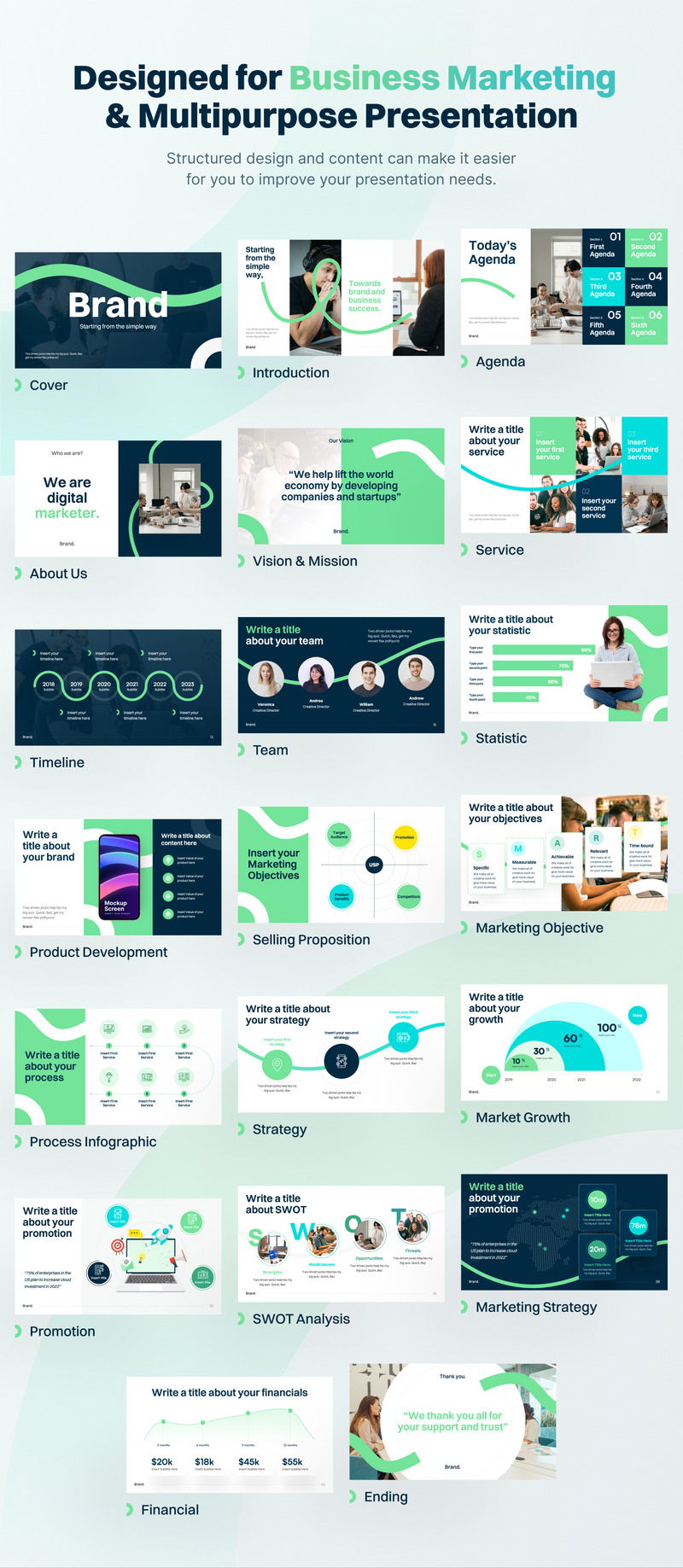 Brandly - Business Marketing Keynote Presentation Template - Features Image 2