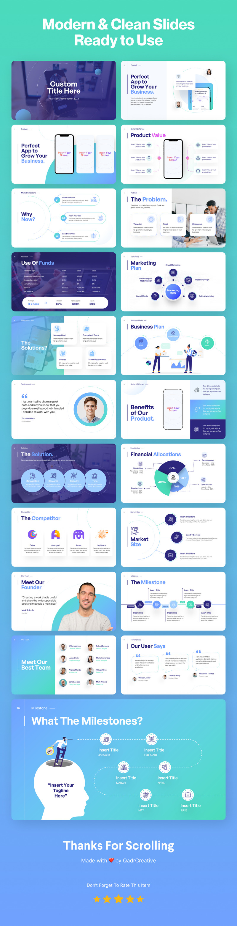 Bizdeck - Plantilla de diapositivas de Google Pitch Deck - Características Imagen 1
