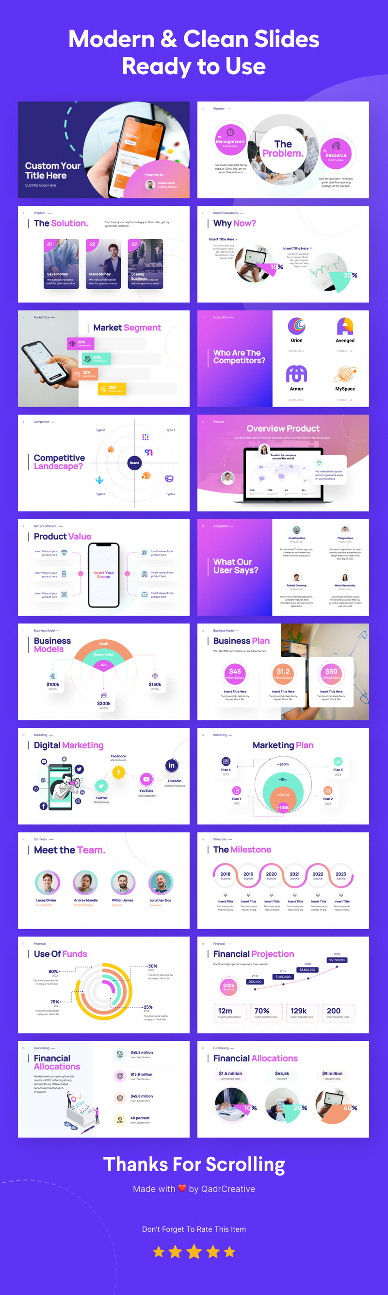Starter - Pitch Deck Keynote Presentation Template - Features Image 1