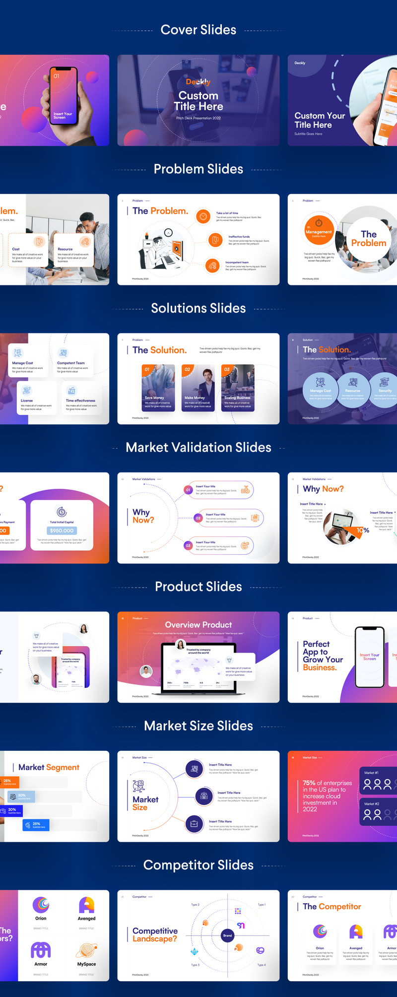 Deckly - Investor Pitch Deck PowerPoint Presentation Template - Features Image 1