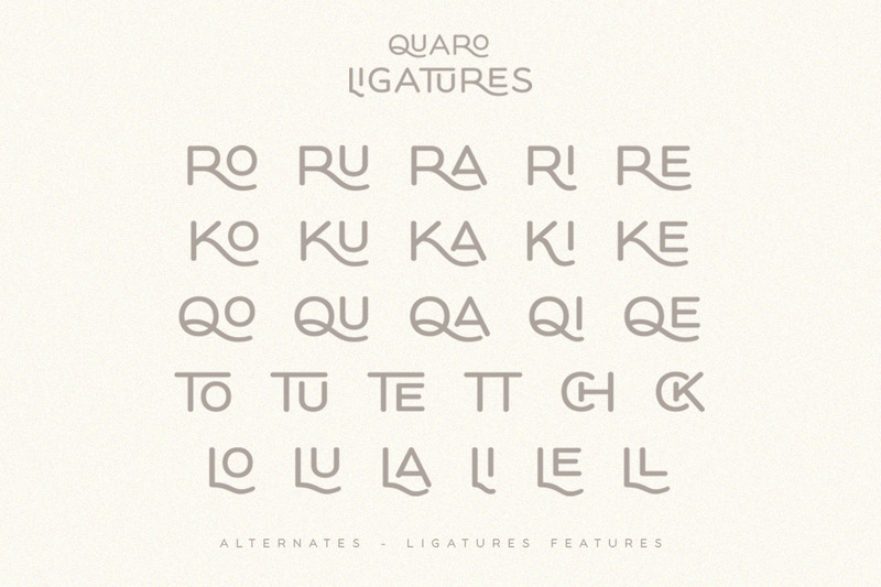 Quaro | Moderne Display-Sans-Schriftart - Eigenschaften Bild 9