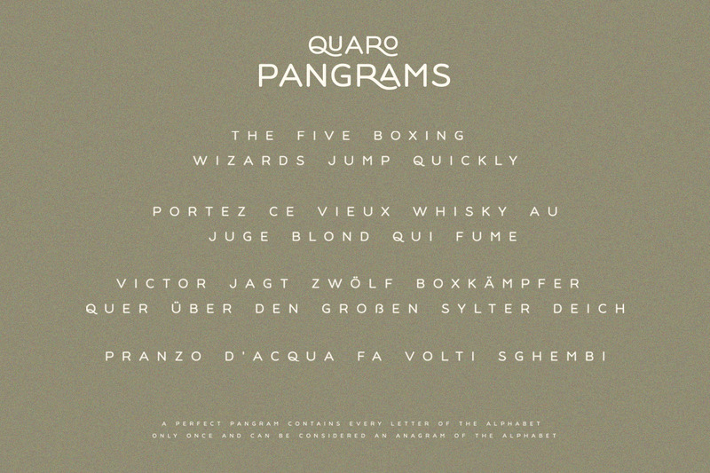 Quaro | Moderne Display-Sans-Schriftart - Eigenschaften Bild 7