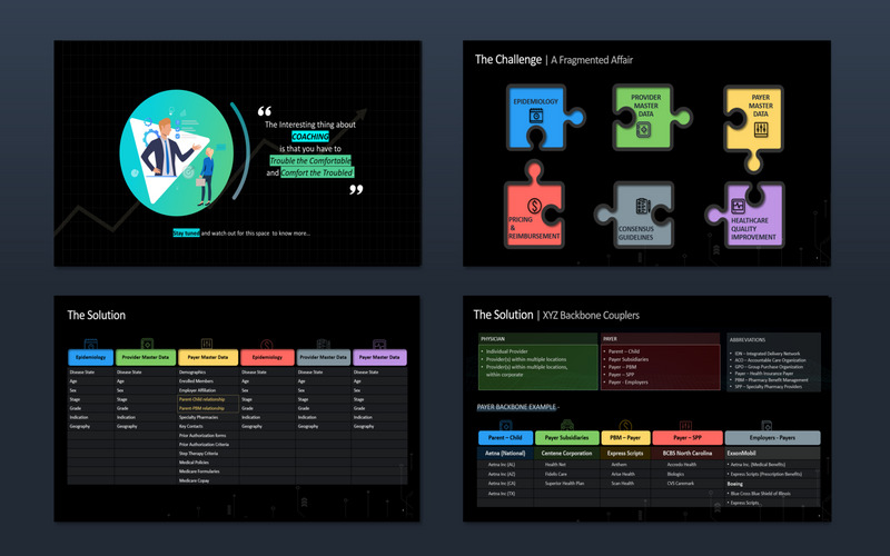 Animated PPT Template - Dark Theme - Education, Problem Solution, Medical Health-Custom Cover Logo - Features Image 1