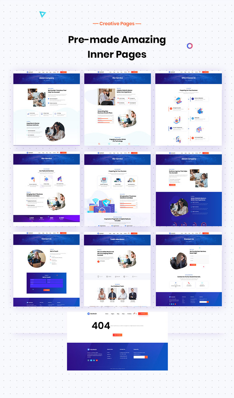 Vortech - Tema WordPress per società di servizi e soluzioni IT - Immagine Caratteristiche 4