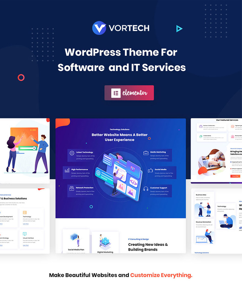Vortech - Tema WordPress per società di servizi e soluzioni IT - Immagine Caratteristiche 1