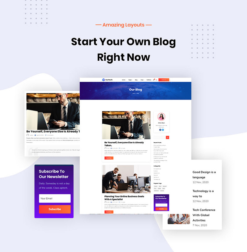 Vortech - Tema WordPress per società di servizi e soluzioni IT - Immagine Caratteristiche 5