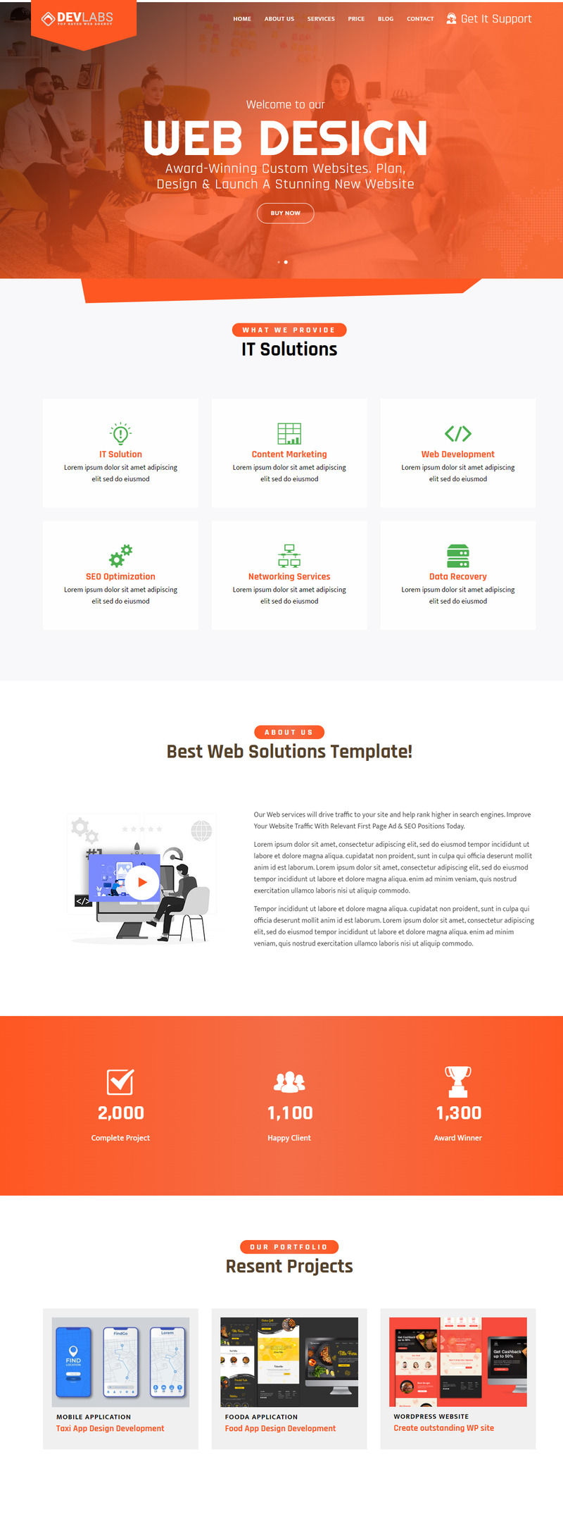 Devlabs - IT Solutions & IT Startup Website Template - Features Image 1