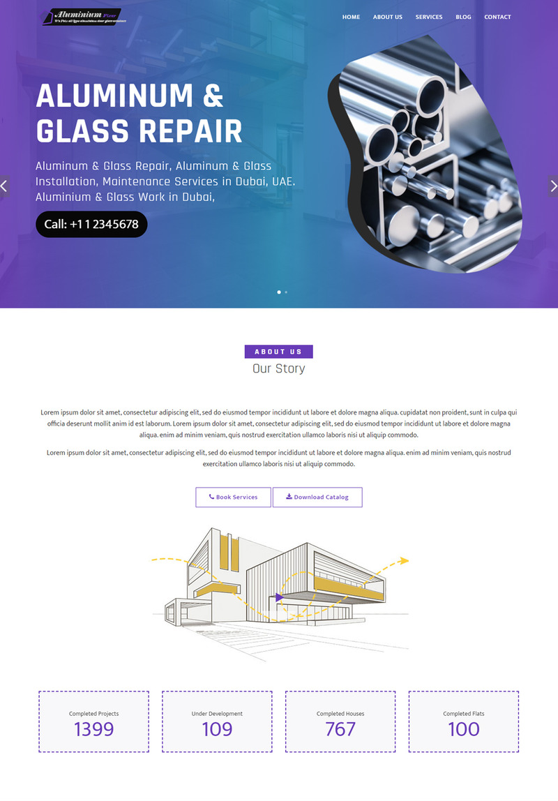 Aluminium Fixer & Glass Services Multipurpose Website Template - Features Image 1