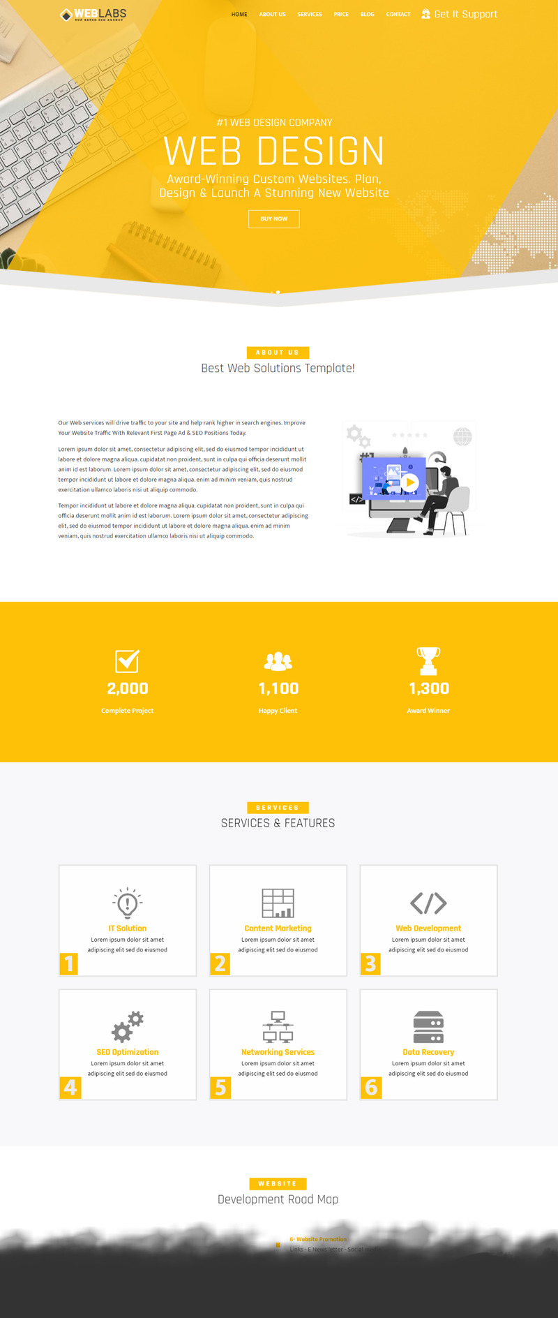 WebLabs - IT Solutions Website Template - Features Image 1