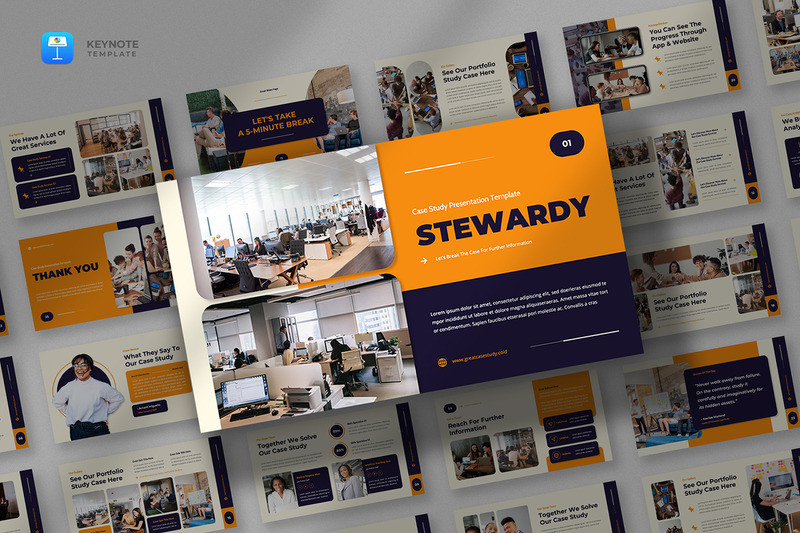 Stewardy - Modello di Keynote di studio di caso - Caratteristiche Immagine 1