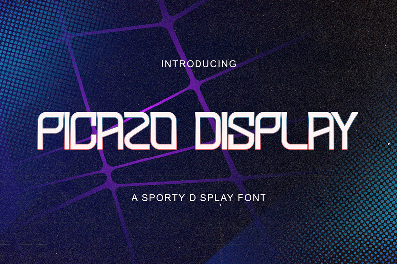 Picazo Display - Sporty Display Font - Features Image 1