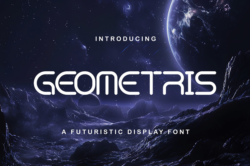 Geometris - Geometric Futuristic Display Font - Features Image 1