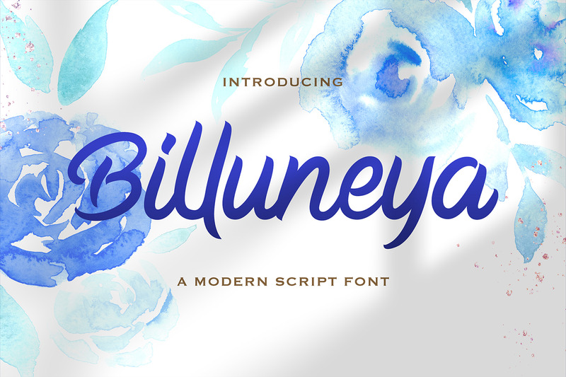 Billuneya - Carattere di scrittura moderna - Caratteristiche Immagine 1