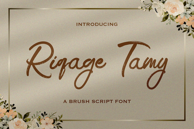Riqage Tamy - Brush Script-lettertype - Features Image 1