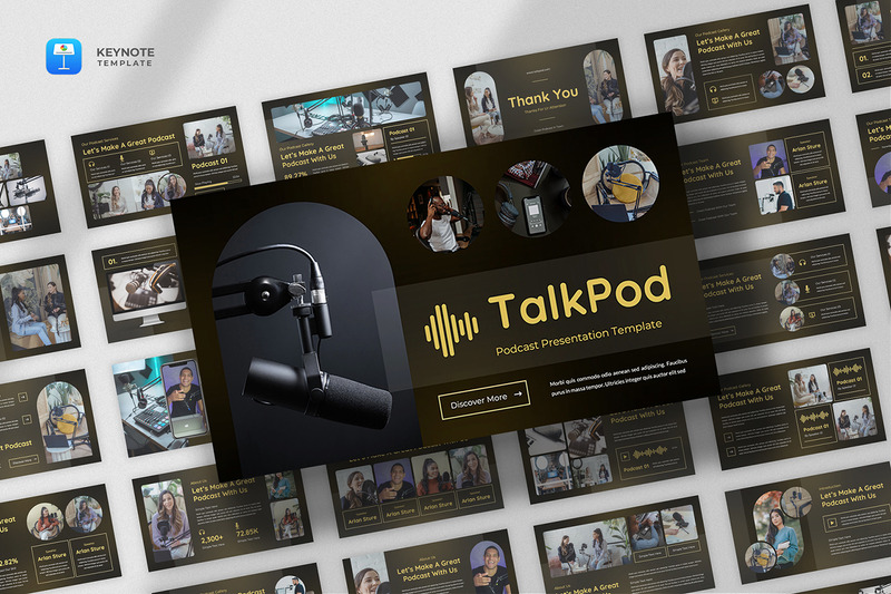 Talkpod - Podcast & Radio Keynote-sjabloon - Features Image 1