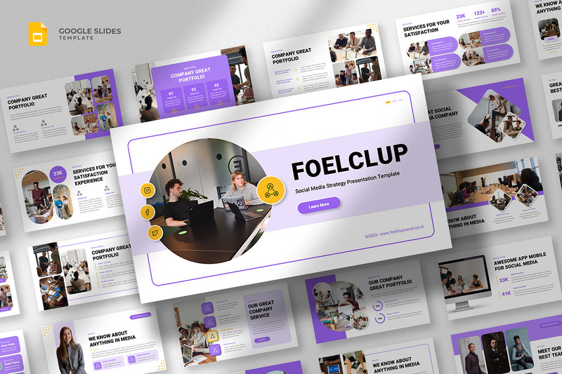 Foelclup - Social Media Strategy Google Slides Template - Features Image 1