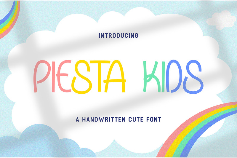 Piesta Kids - Carattere scritto a mano carino e giocoso - Caratteristiche Immagine 1