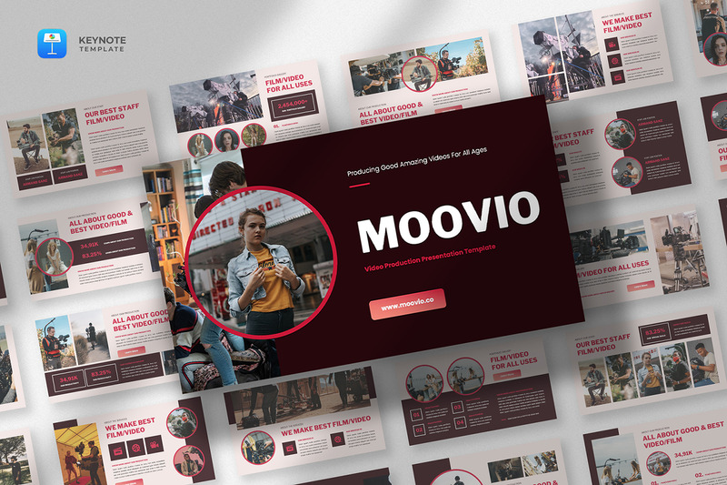 Moovio – шаблон основної доповіді про виробництво відео - Features Image 1