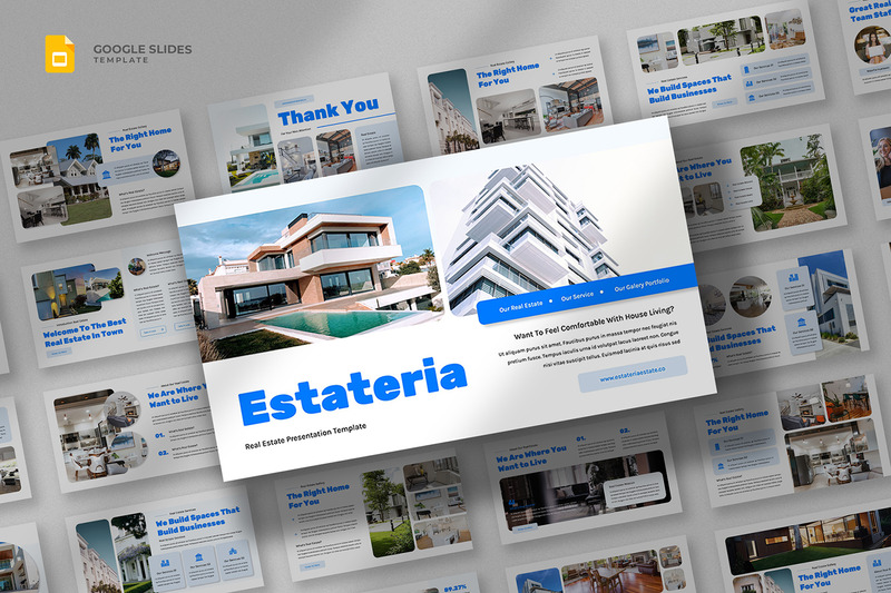 Estateria – Google Slides-Vorlage für Immobilien - Eigenschaften Bild 1