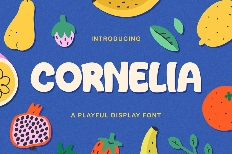 Cornelia - Słodka i zabawna czcionka do wyświetlania - Obraz funkcji 1