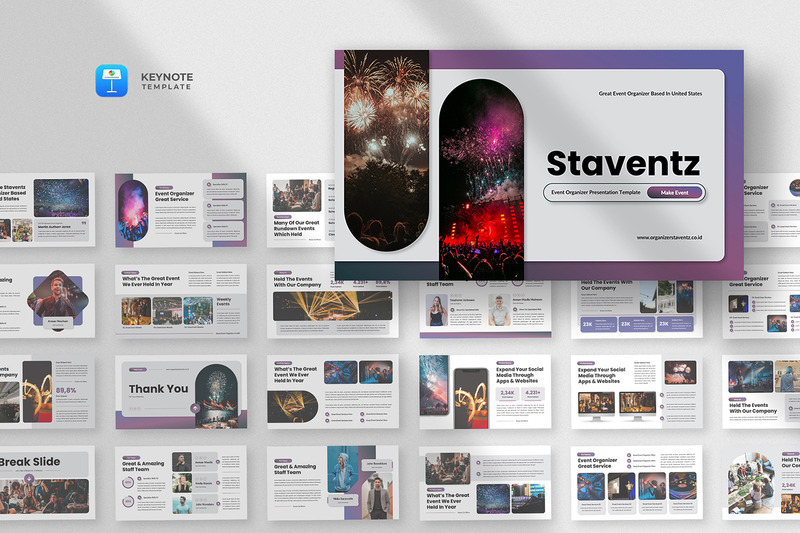 Stavents - Modello di nota chiave per organizzatore di eventi - Caratteristiche Immagine 1