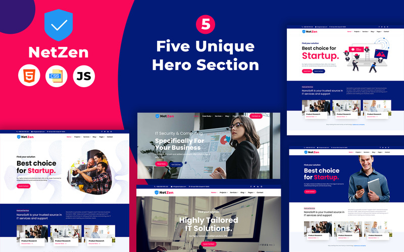 Netzen - IT Solution and Business Consulting Website Template - Features Image 1