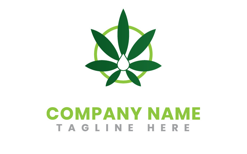 Szablon Logo firmy Canna Leaf Bud - Obraz funkcji 1