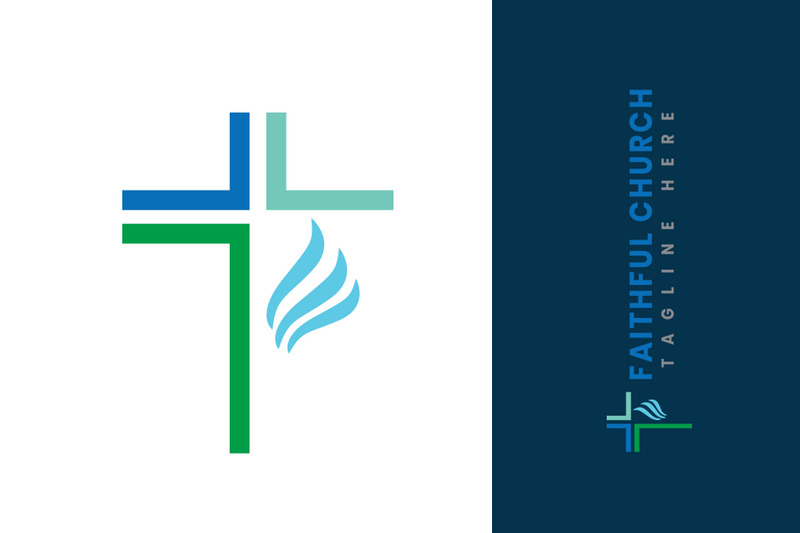 Modello di progettazione del logo della chiesa - Caratteristiche Immagine 1