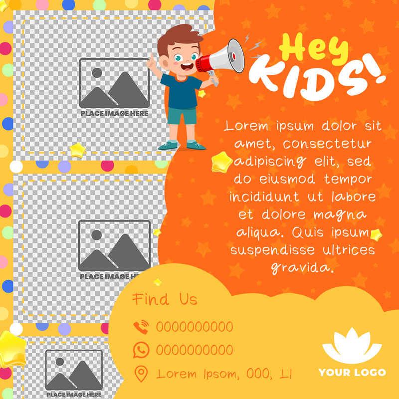 Kids Party feed Social Media Template - Features Image 3