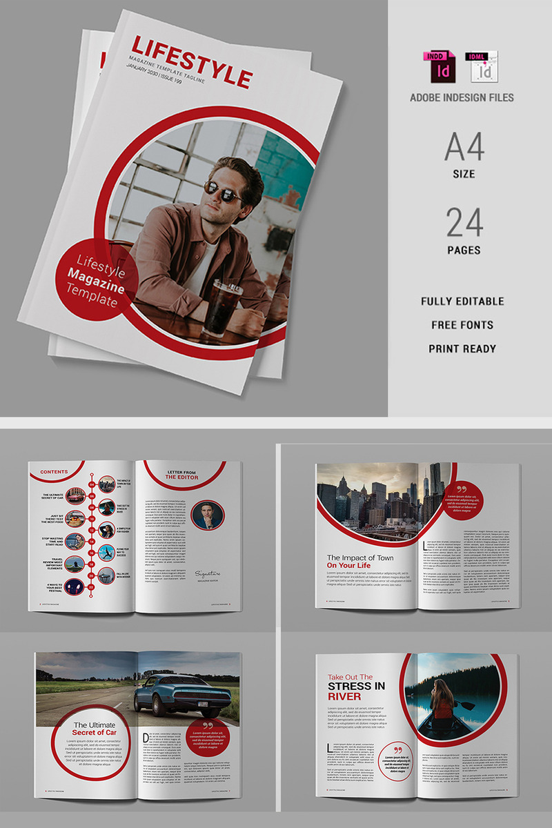 Lifestyle Magazine Template Indesign - Features Image 1