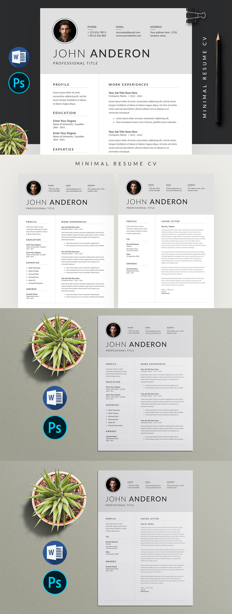 Professional Resume Template, CV Template - Features Image 1