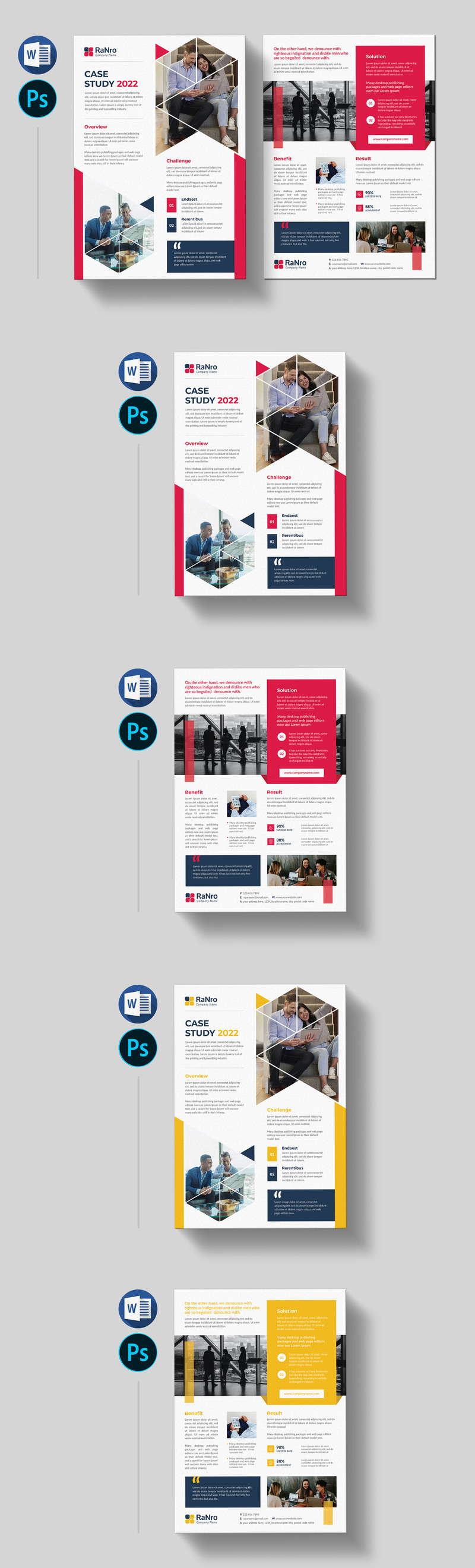 Case Study Flyer Template Ms Word 384305 Templatemonster