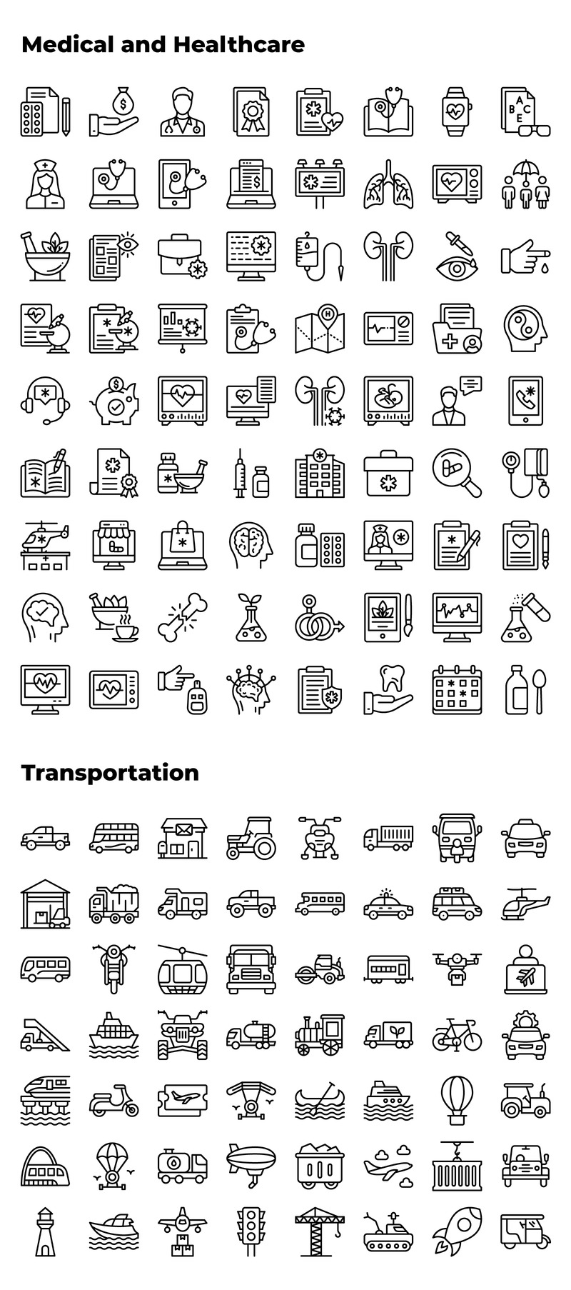 750+ Bundle of colored vector line icons - Features Image 14