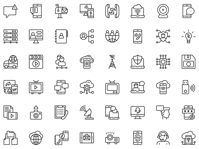Verzameling van netwerkpictogrammen - Features Image 2