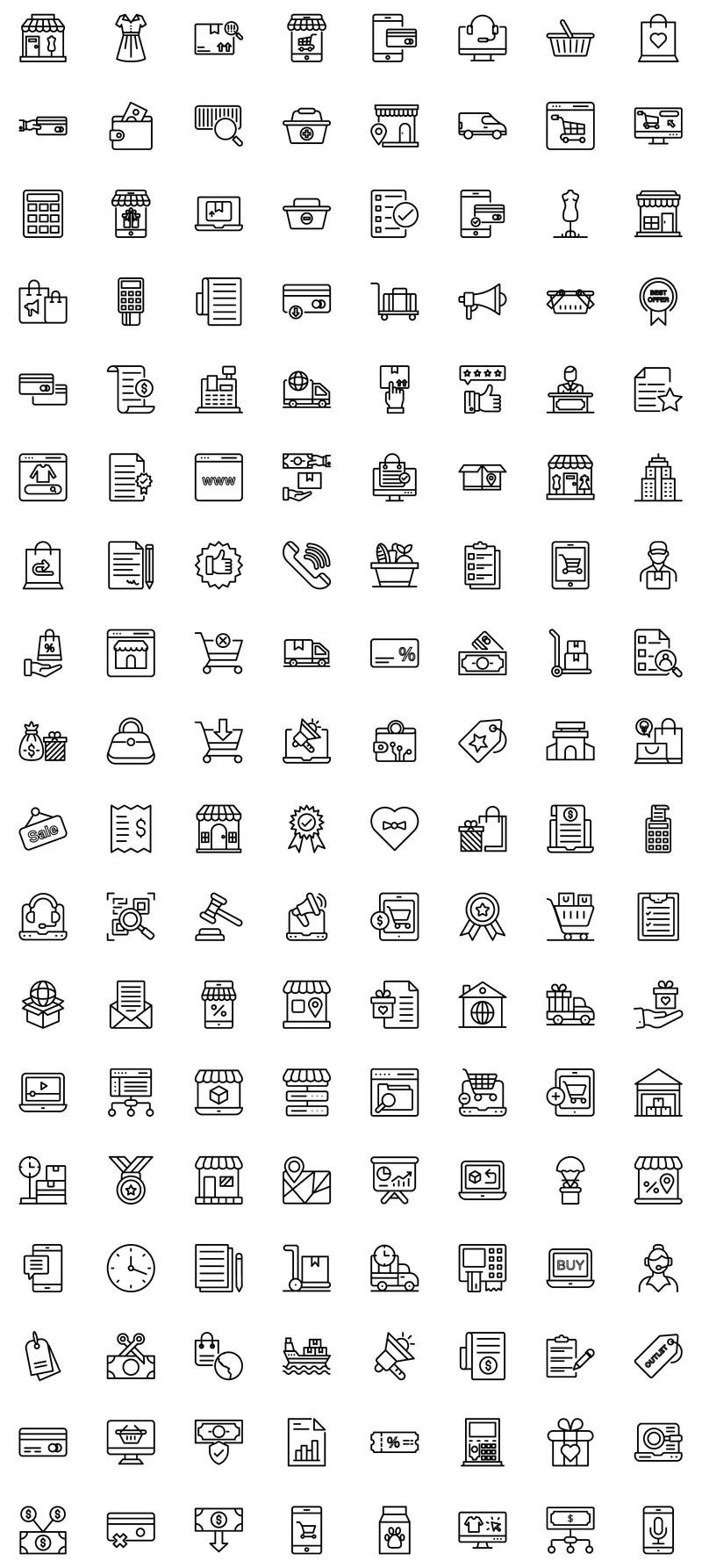 购物和商务Iconset模板集 - Features Image 1