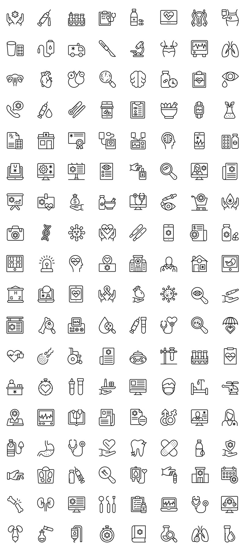 140+ Set of Medical Iconset template - Features Image 1