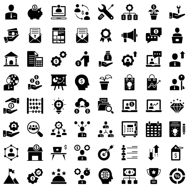 60 多个商业彩色线条图标 - Features Image 2
